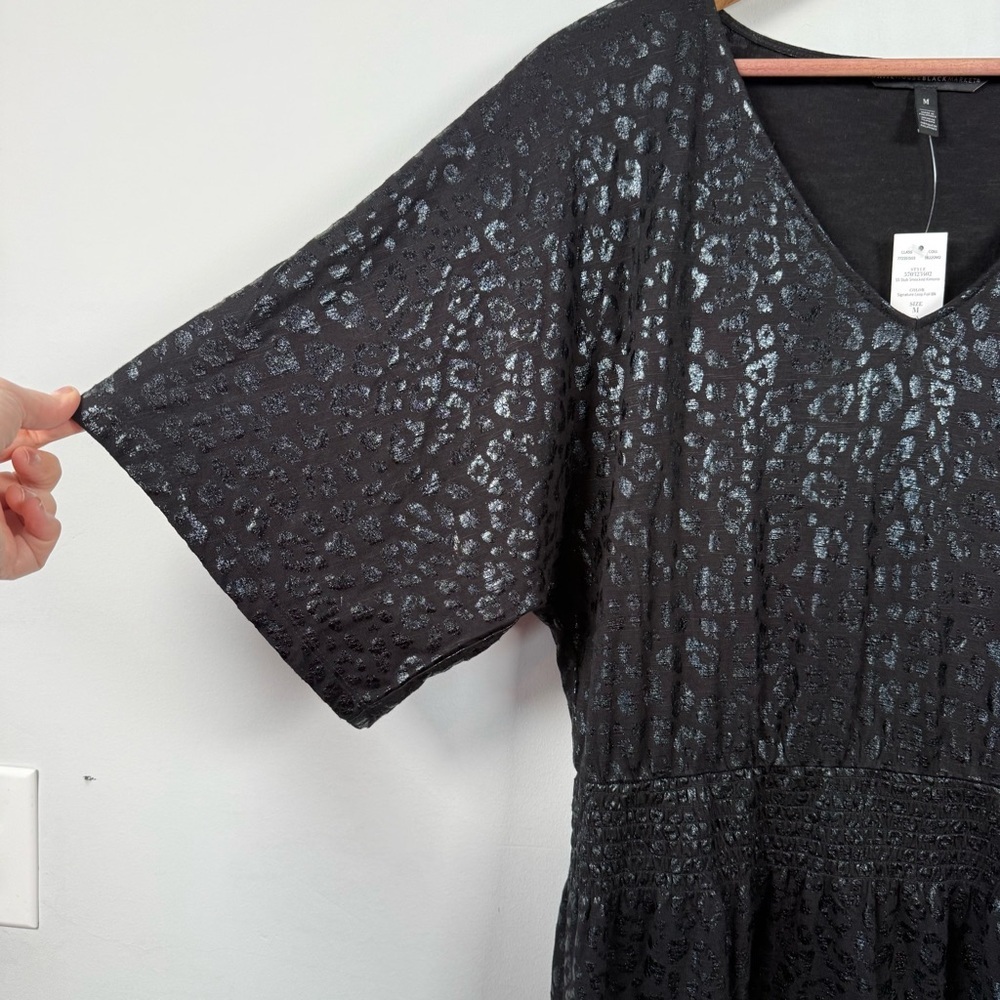 White House Black Market, NWT, Black Sequin Mini Dress, Size M - Picture 6 of 13